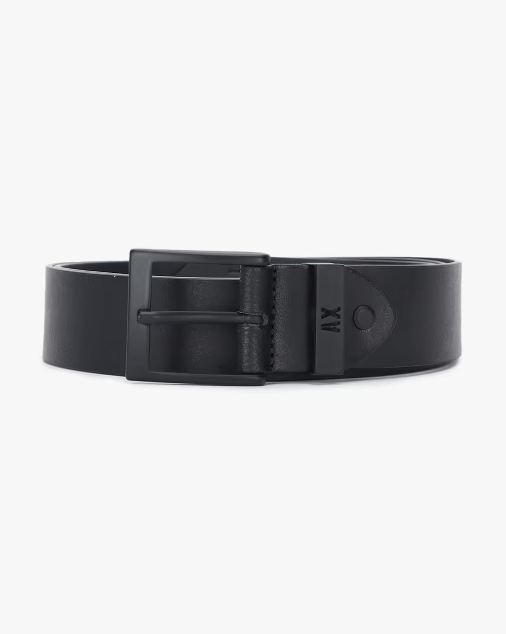 ARMANI EXCHANGE All-Over Embossed Logo Leather Belt