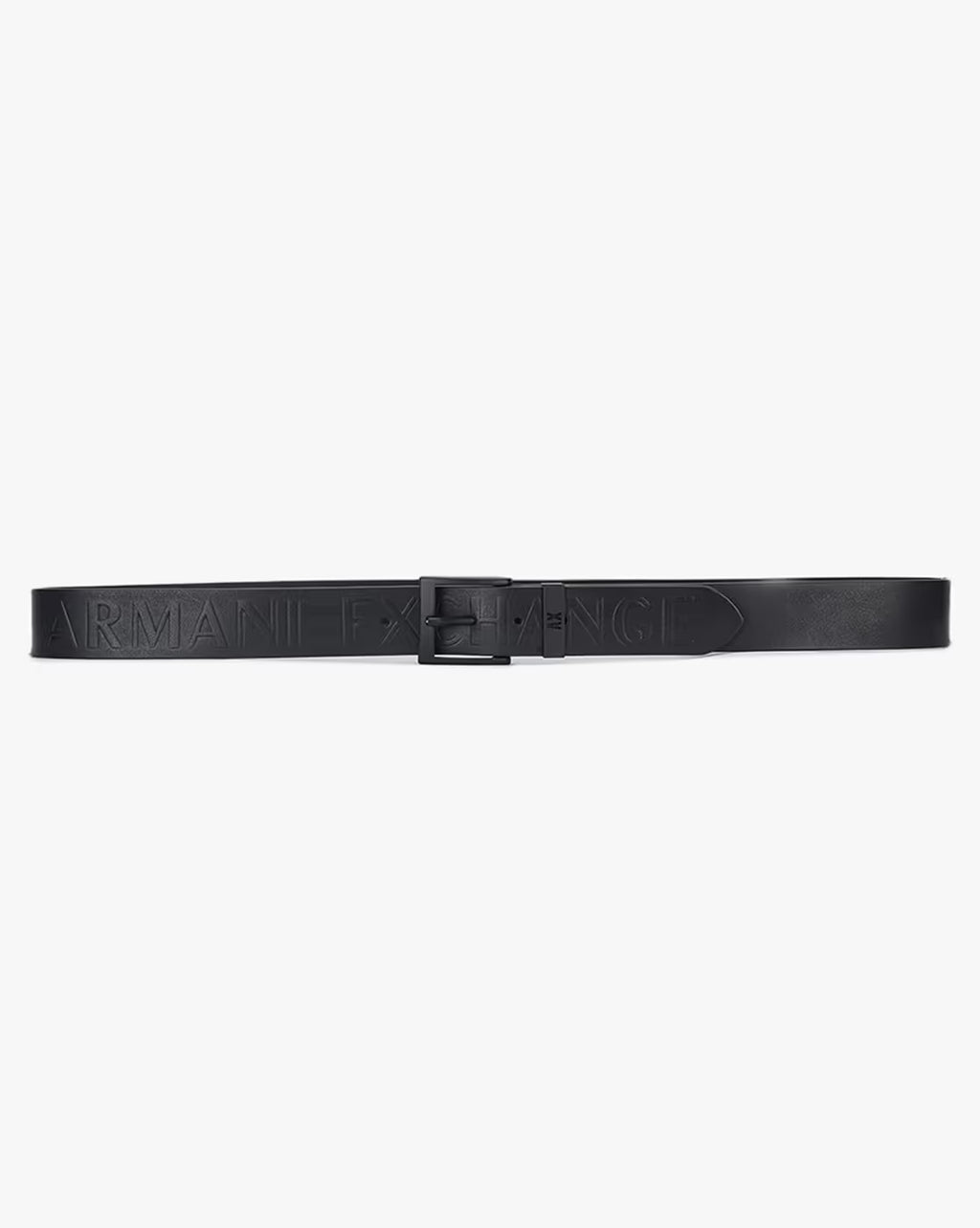 ARMANI EXCHANGE All-Over Embossed Logo Leather Belt