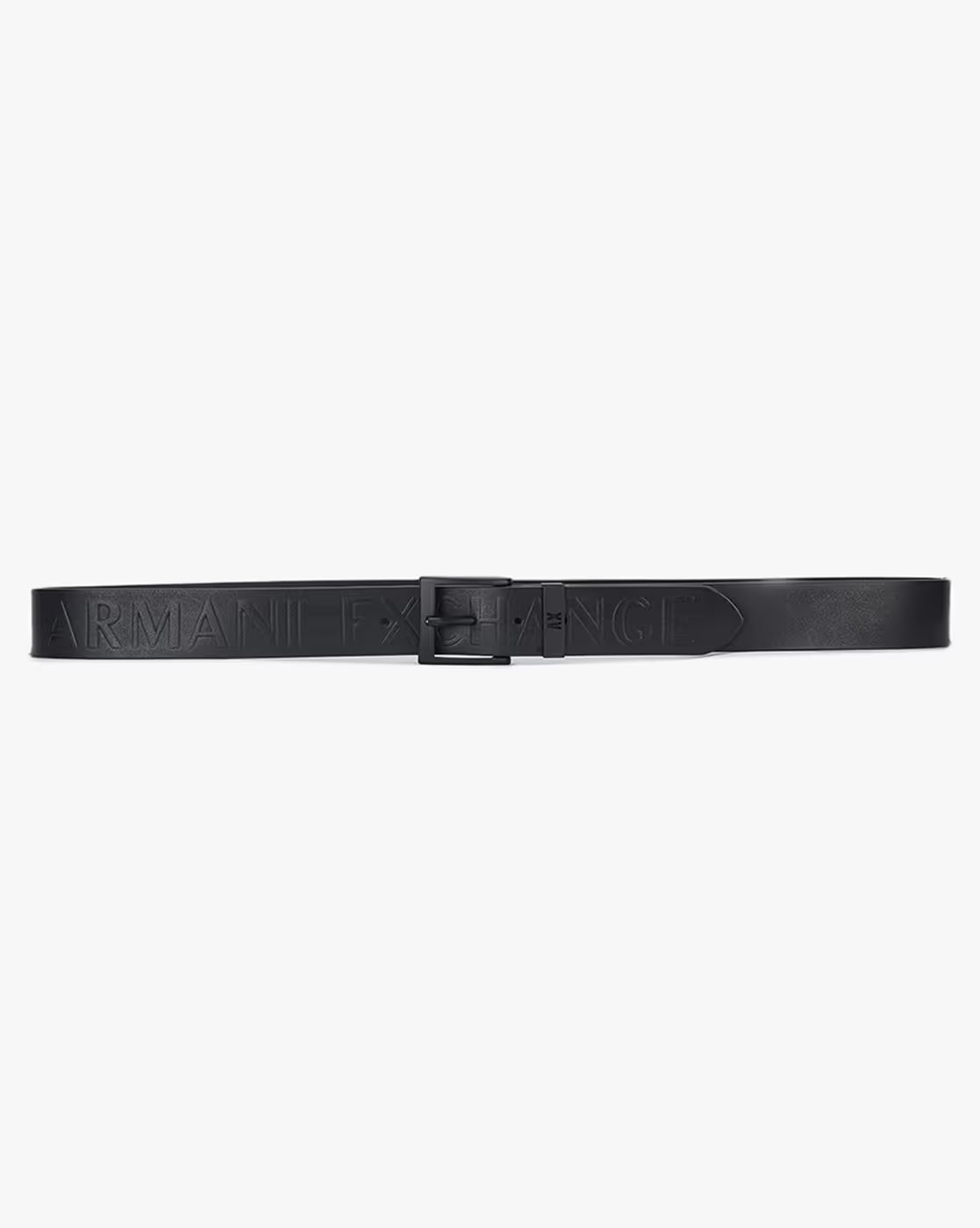 ARMANI EXCHANGE All-Over Embossed Logo Leather Belt
