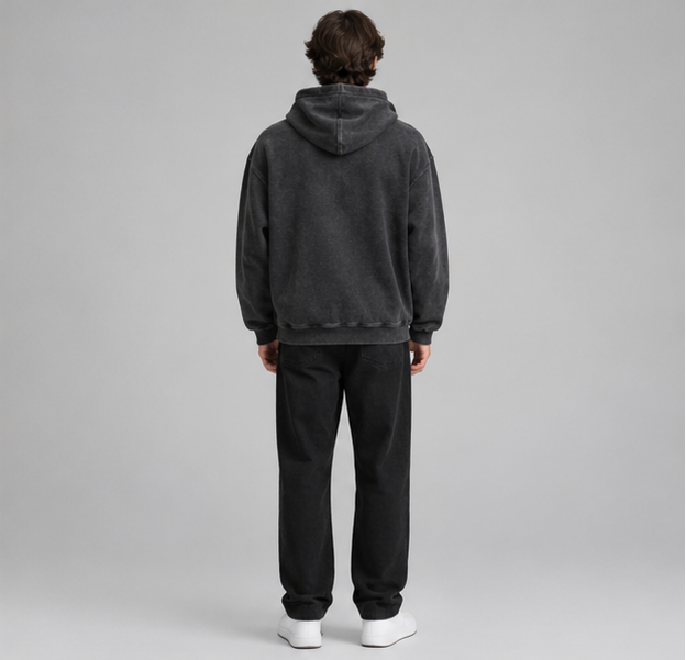 Represent Racing Team Eagle Hoodie in the Vintage Black colorway.