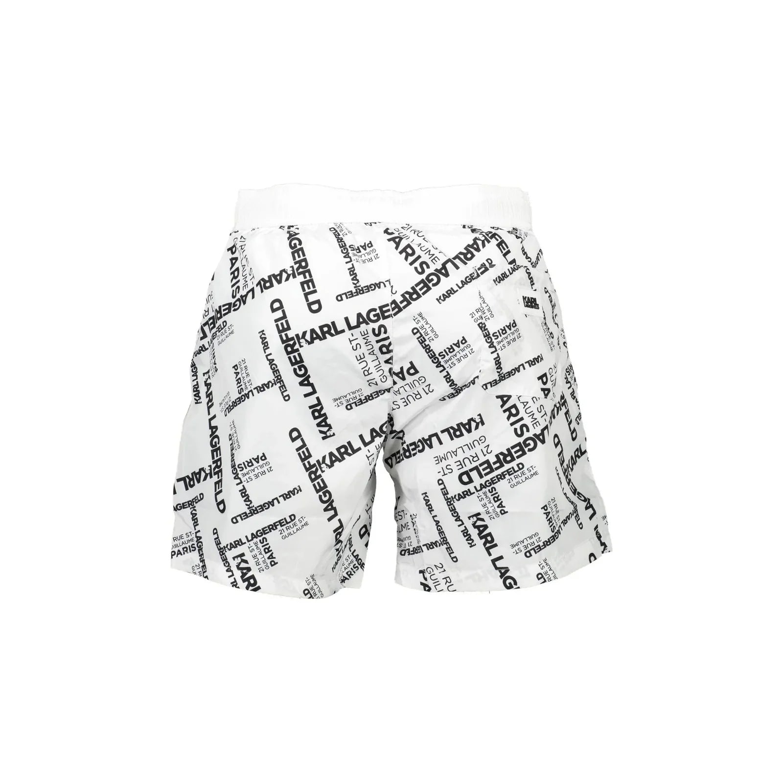 KARL LAGERFELD BEACHWEAR MEN'S SWIMWEAR WHITE LOGO