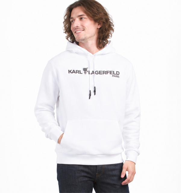 Karl Lagerfeld Paris Classic Ikonik Logo Pullover Hoodie