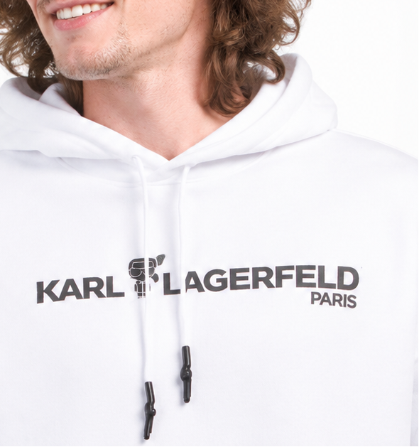 Karl Lagerfeld Paris Classic Ikonik Logo Pullover Hoodie