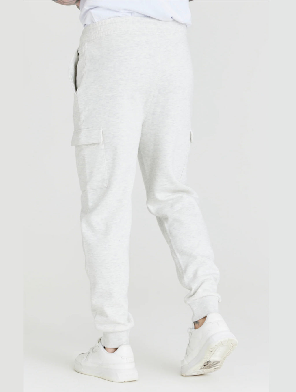 Snow Marl Fleece Cargo Jogger | SikSilk