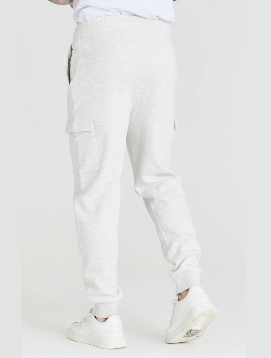 Snow Marl Fleece Cargo Jogger | SikSilk