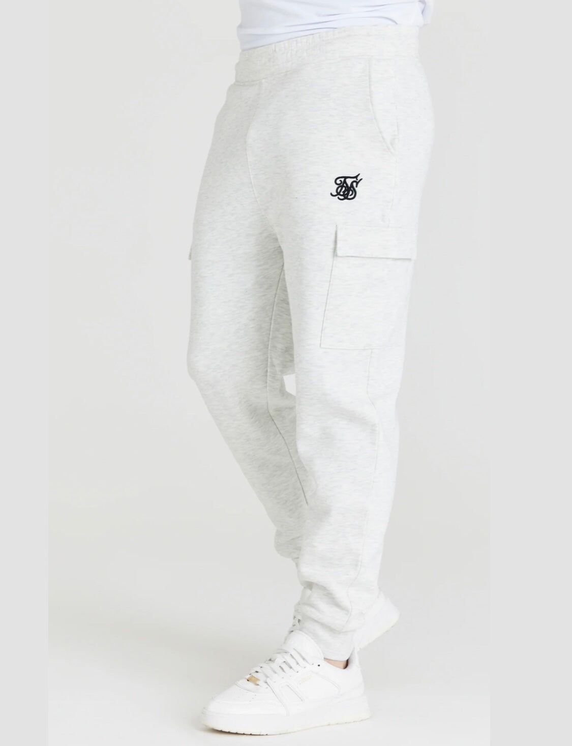 Snow Marl Fleece Cargo Jogger | SikSilk