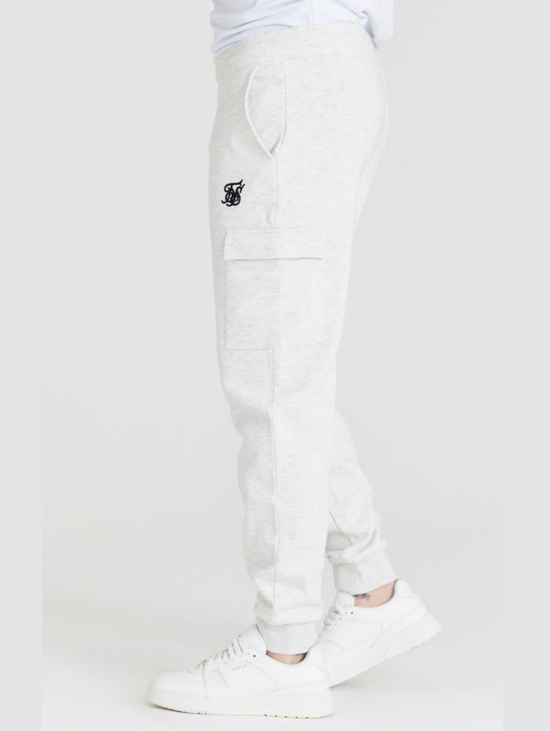 Snow Marl Fleece Cargo Jogger | SikSilk