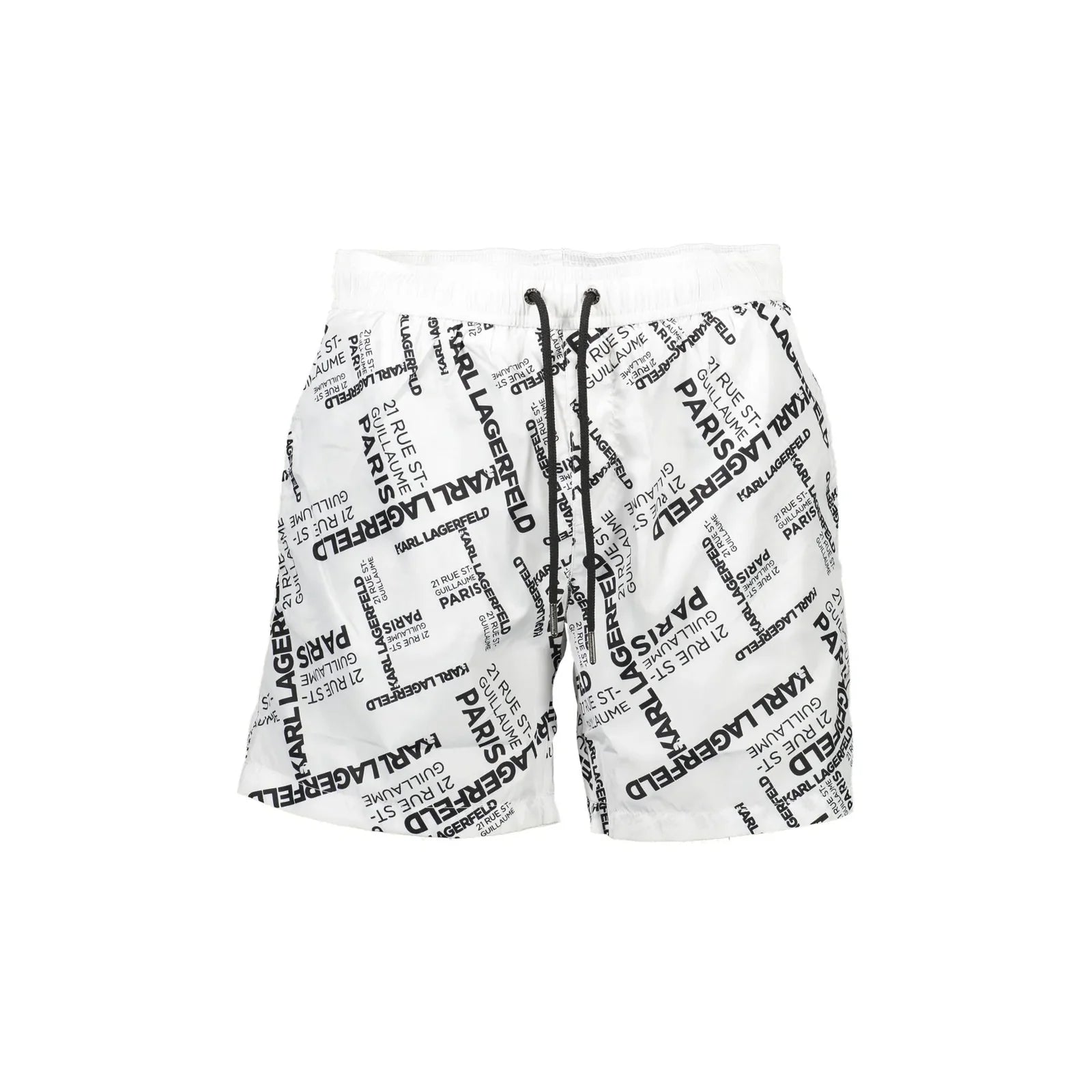 KARL LAGERFELD BEACHWEAR MEN'S SWIMWEAR WHITE LOGO