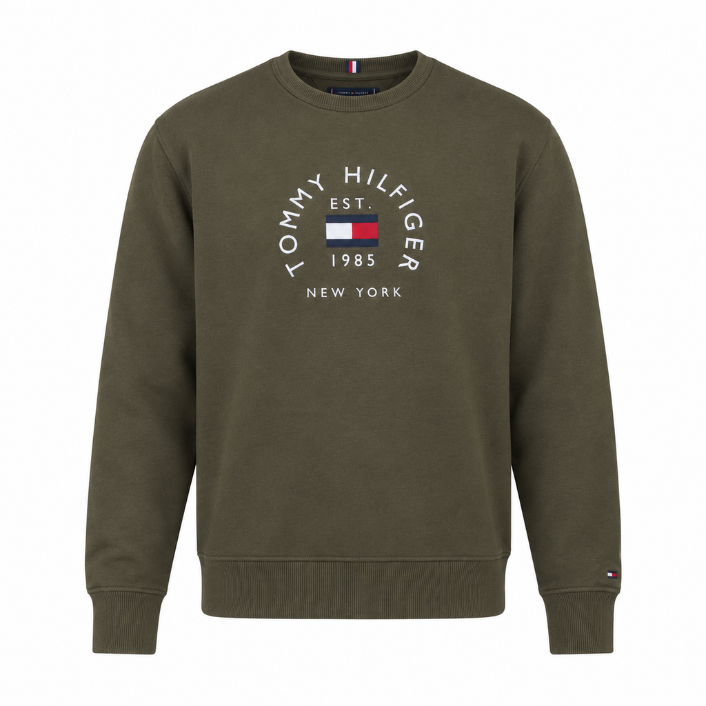Tommy Hilfiger Flag Arch Circular Logo Crewneck Sweatshirt