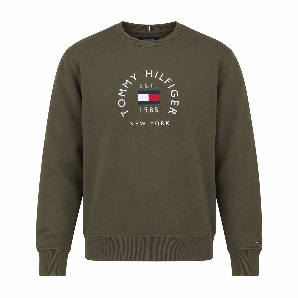 Tommy Hilfiger Flag Arch Circular Logo Crewneck Sweatshirt
