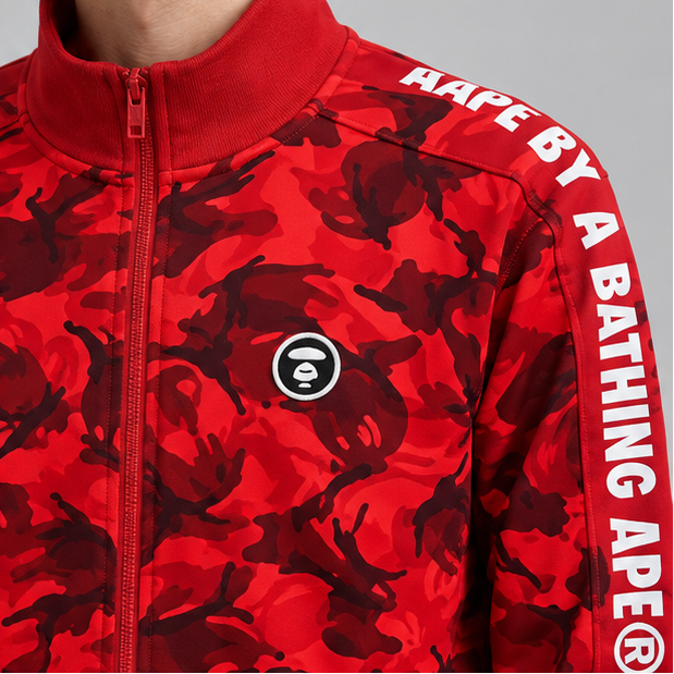 AAPE by A Bathing Ape® red camouflage track/zip jacket