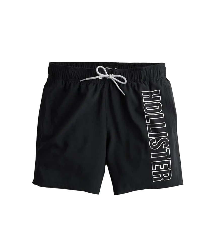 Hollister swim shorts with retro text logo