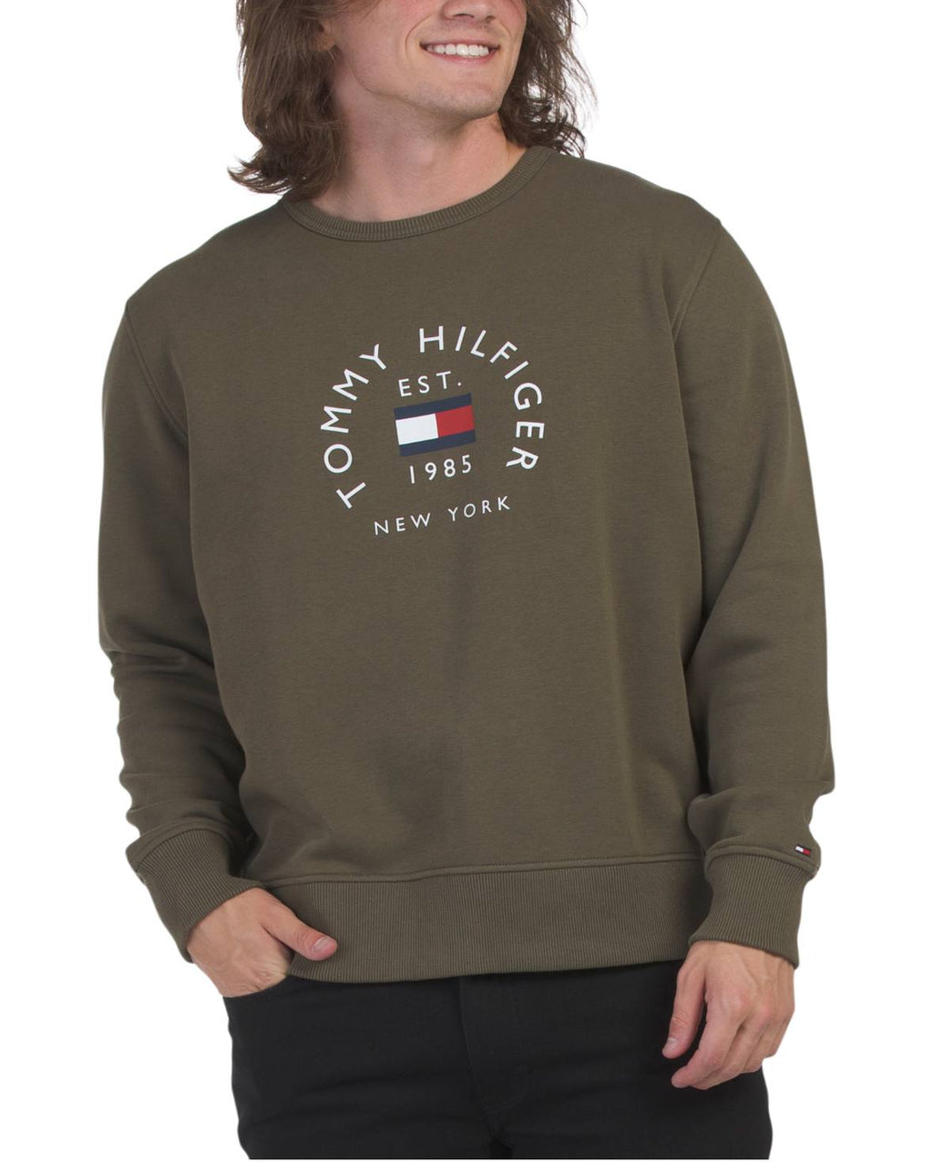 Tommy Hilfiger Flag Arch Circular Logo Crewneck Sweatshirt
