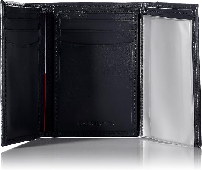Tommy Hilfiger Men's Genuine Leather Trifold Wallet