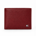 Tommy Hilfiger Burgundy Bifold Wallet – Signature Flag Logo