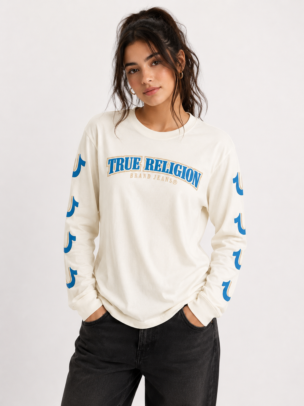 True Religion Repeated Horseshoe Long Sleeve