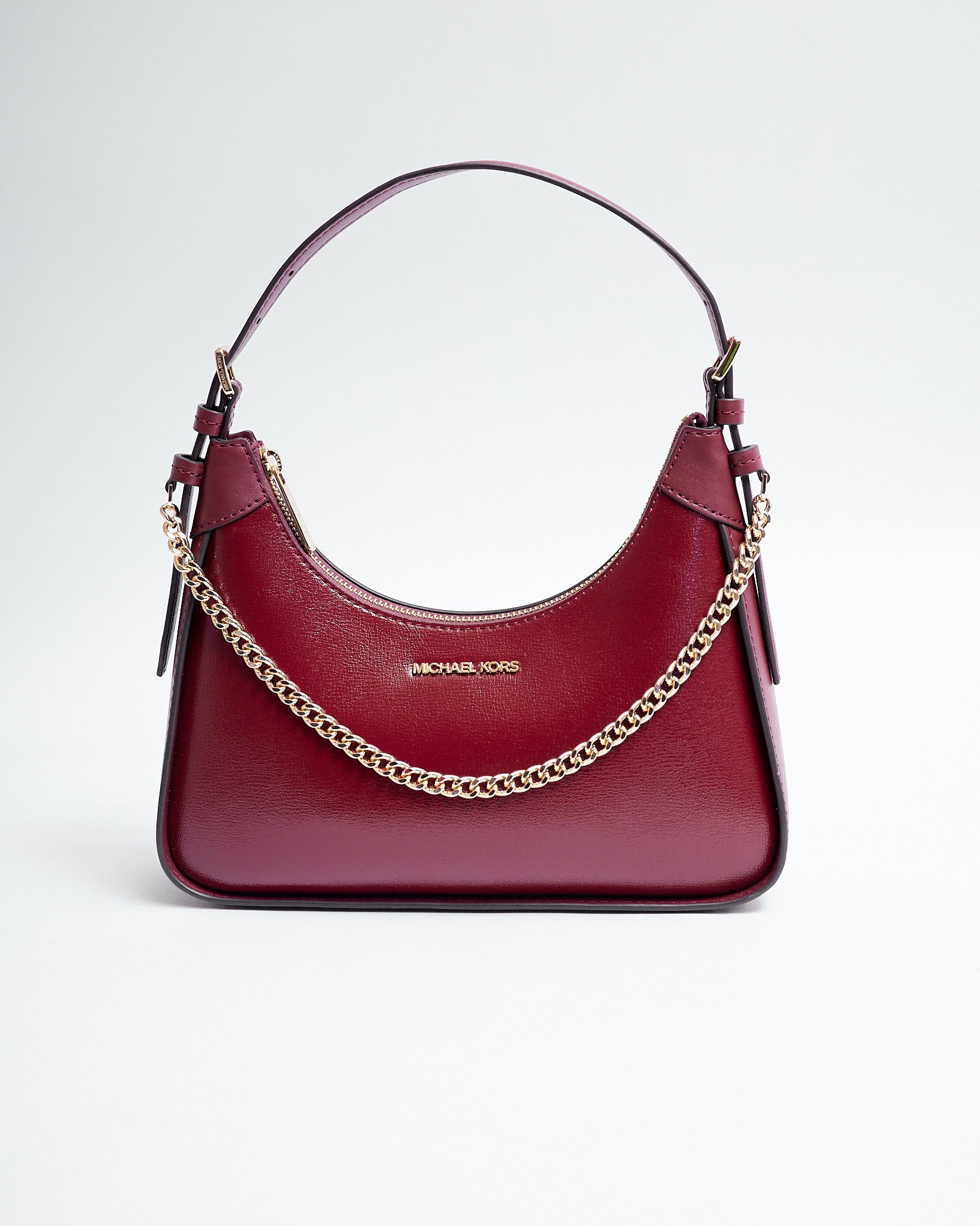 MICHAEL KORS WILMA DARK CHERRY SMALL SHOULDER BAG