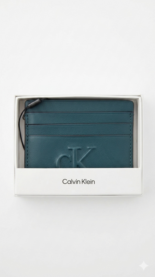 Calvin Klein card holder embossed logo