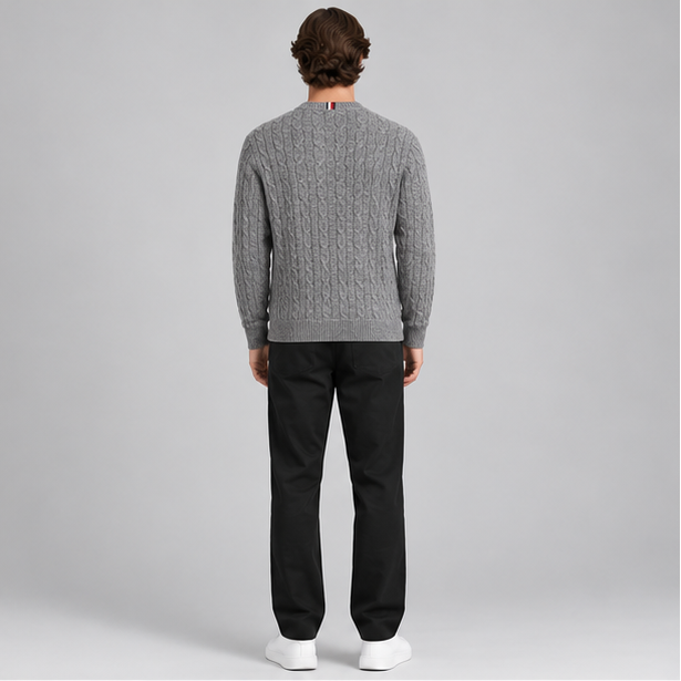Cable Knit Crewneck Sweater