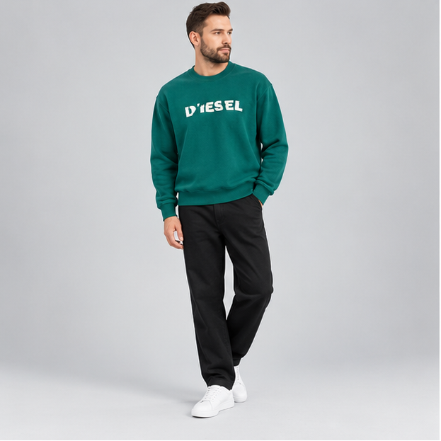 Diesel Green Crewneck Sweatshirt