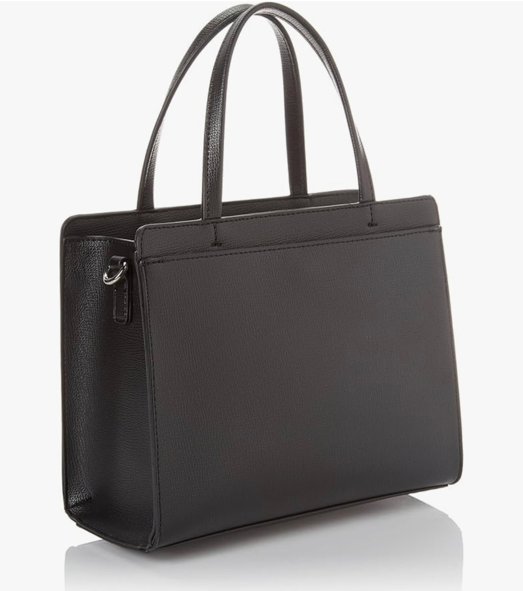 KARL LAGERFELD Maybelle Satchel, Black/Silver