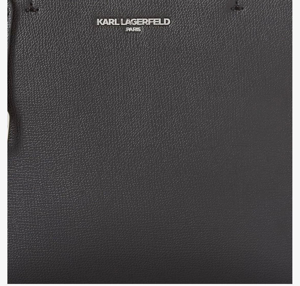 KARL LAGERFELD Maybelle Satchel, Black/Silver