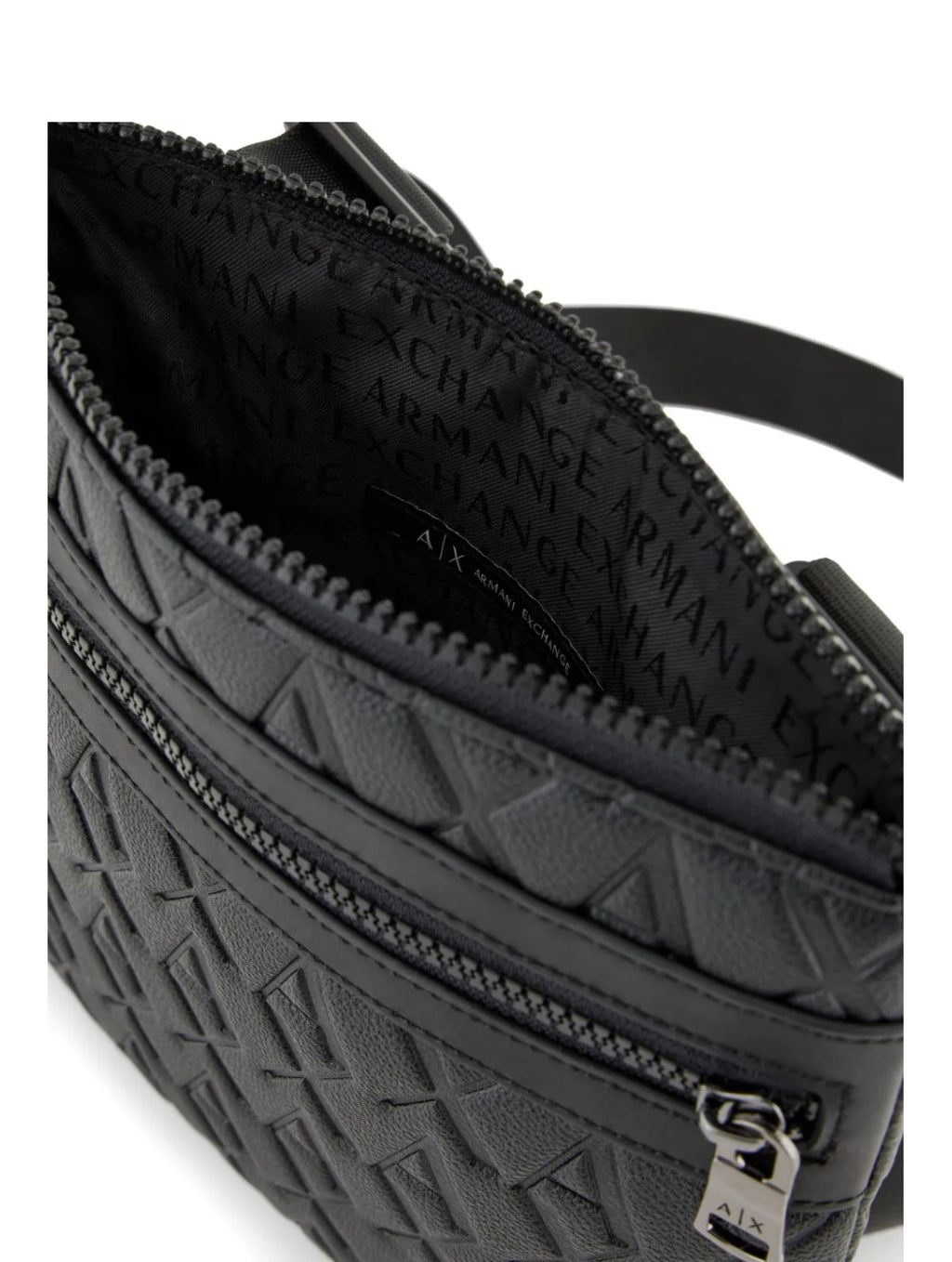 Armani Exchange monogram-embossed messenger bag