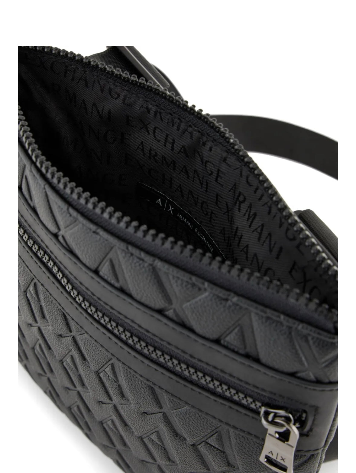 Armani Exchange monogram-embossed messenger bag