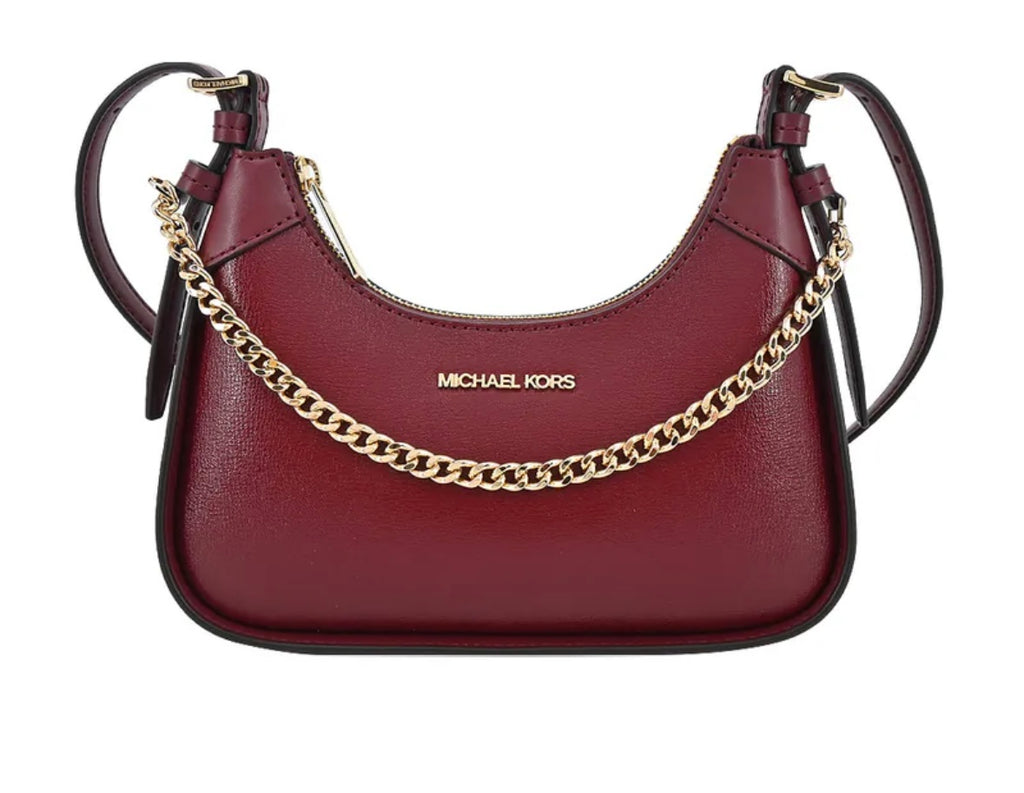 MICHAEL KORS WILMA DARK CHERRY SMALL SHOULDER BAG