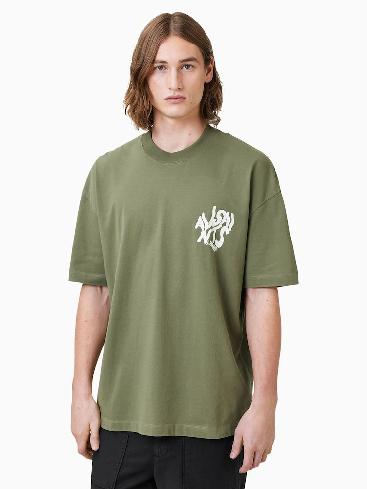 AllSaints Orlando Logo Print Oversized T-Shirt