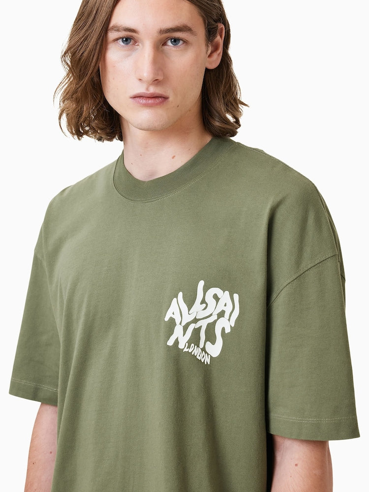 AllSaints Orlando Logo Print Oversized T-Shirt