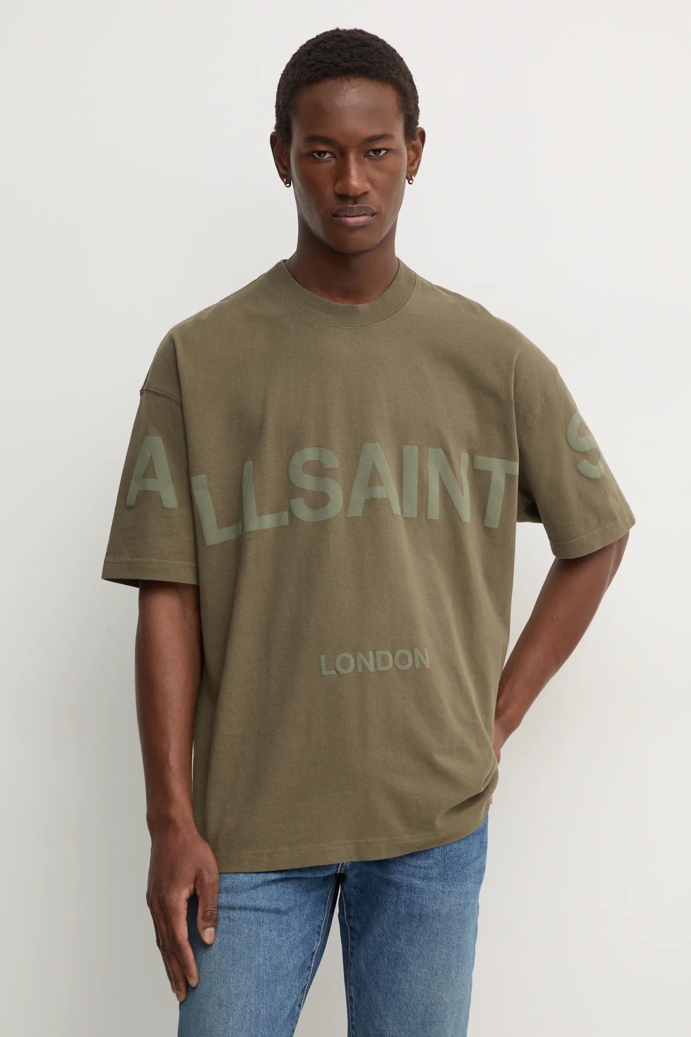 AllSaints Biggy Oversized Logo Print T-Shirt
