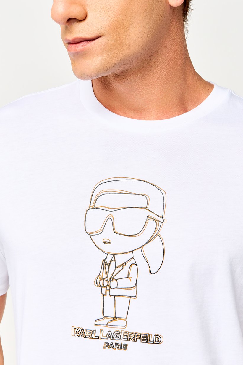 KARL LAGERFELD Crew Neck Graphic Print