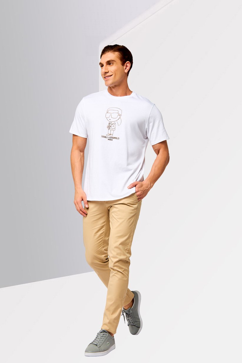 KARL LAGERFELD Crew Neck Graphic Print