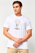 KARL LAGERFELD Crew Neck Graphic Print