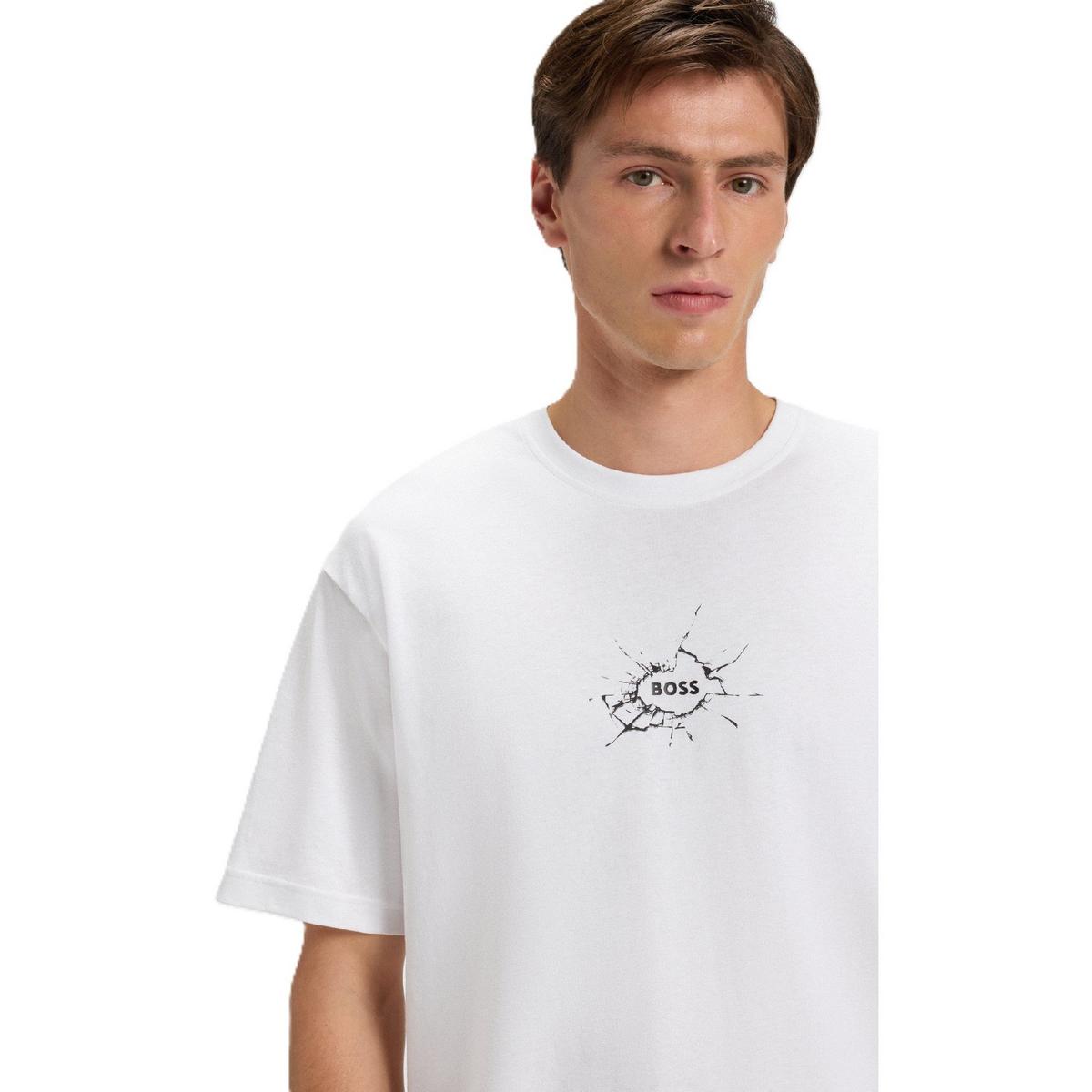 BOSS Te Voyage Relaxed-fit T-Shirt in Cotton with Logo Artwork