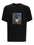HUGO - Men's Cotton Jersey T-shirt With Ballerina Artwork