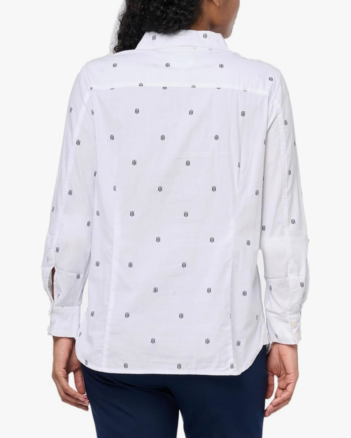 Tommy Hilfiger Women's Cotton Monogram-Logo Shirt
