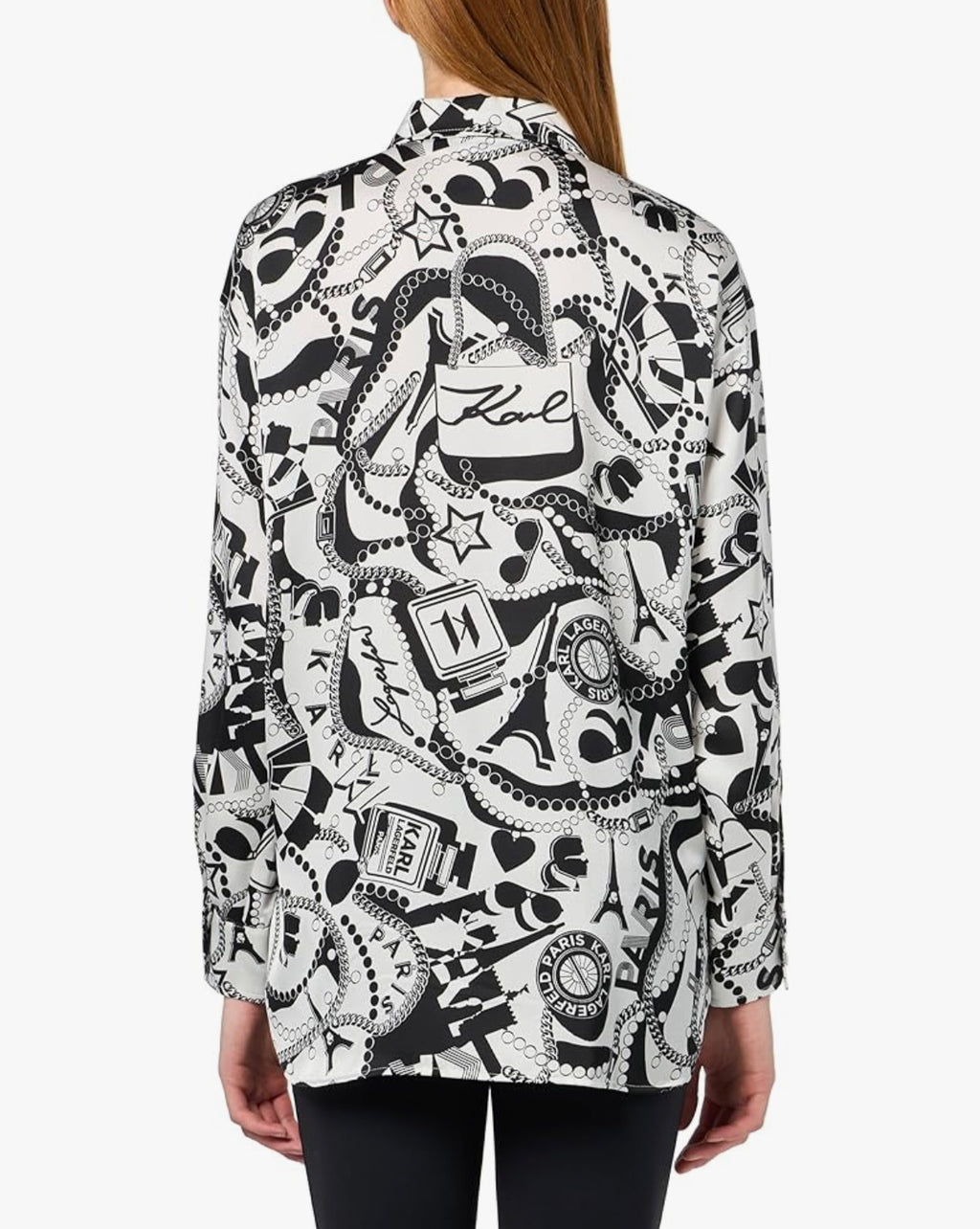 Karl Lagerfeld  Sketch Printed Oversize Blouse