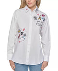 "KARL LAGERFELD Oversized Whimsy Button Up Shirt"
