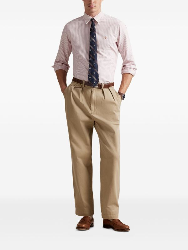 Polo Ralph Lauren White/Pink striped Custom-Fit shirt
