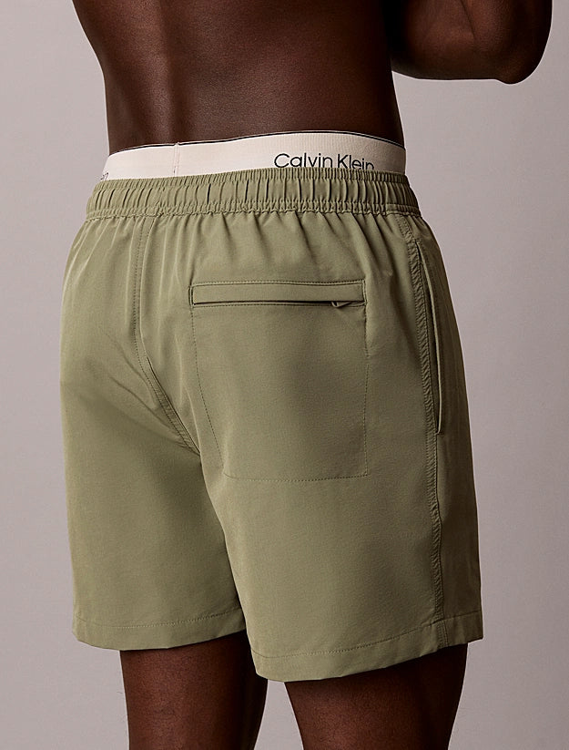 Calvin Klein Double Logo Waistband Swim Shorts
