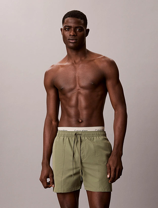 Calvin Klein Double Logo Waistband Swim Shorts