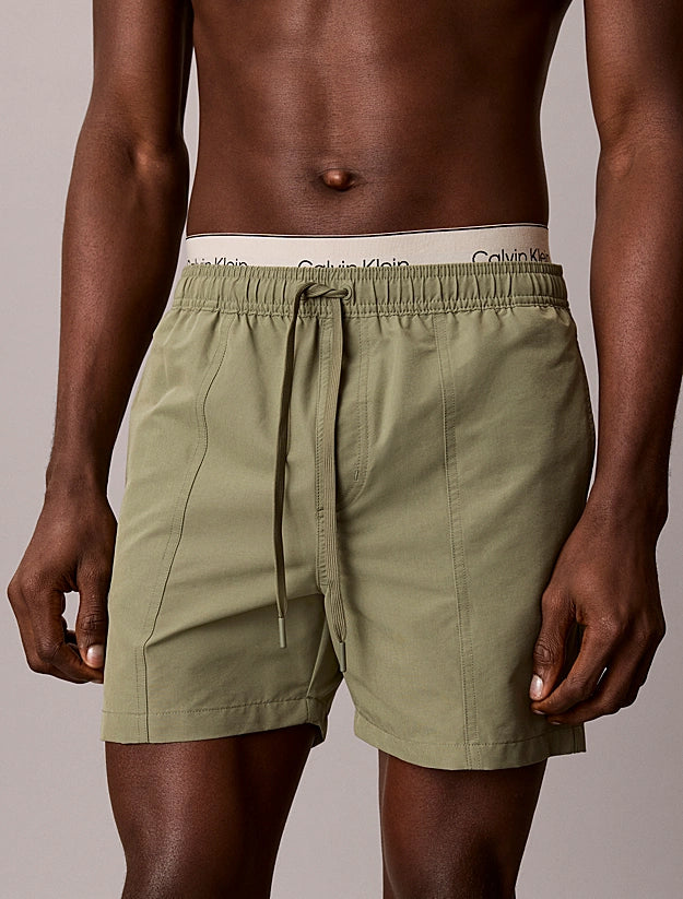 Calvin Klein Double Logo Waistband Swim Shorts