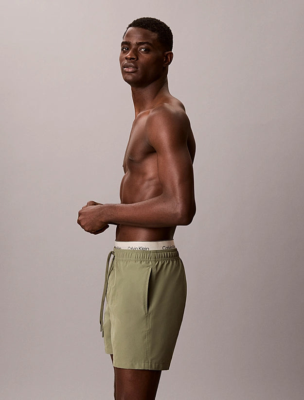 Calvin Klein Double Logo Waistband Swim Shorts