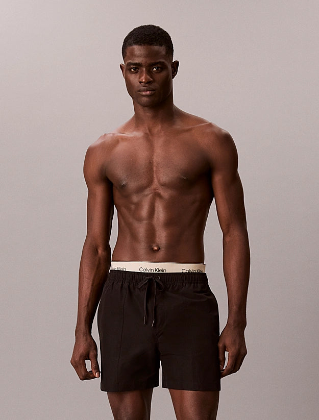 Calvin Klein Double Logo Waistband Swim Shorts