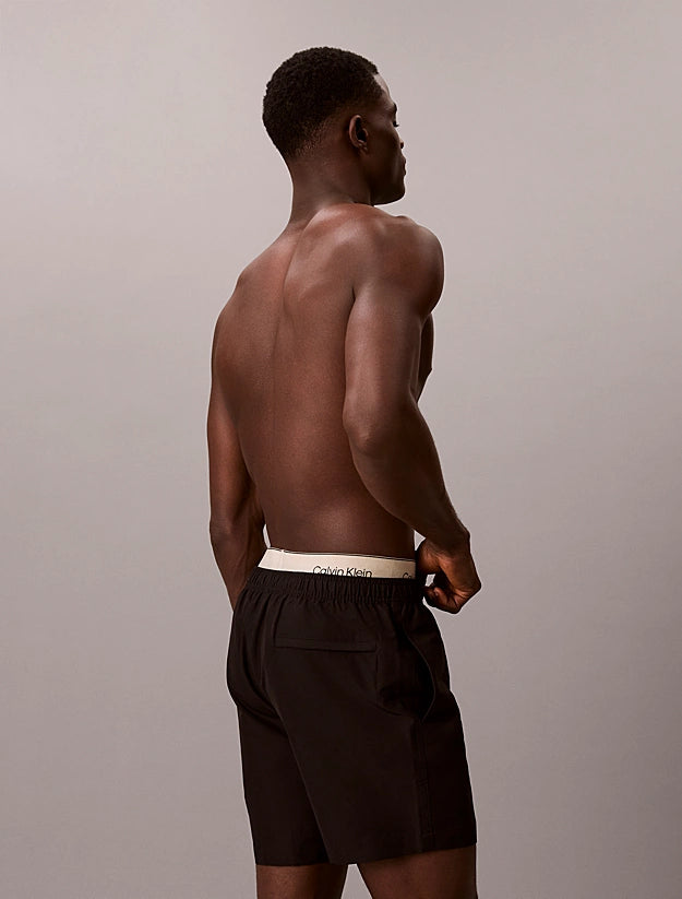 Calvin Klein Double Logo Waistband Swim Shorts