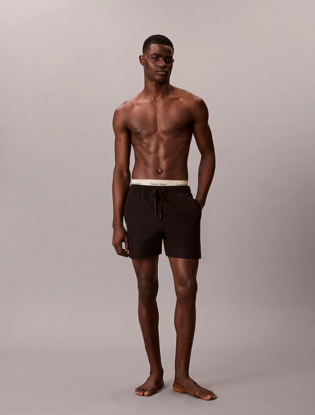 Calvin Klein Double Logo Waistband Swim Shorts