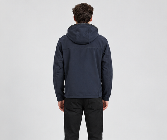 Michael Kors Men's Hooded Softshell Jacket with Logo Trim