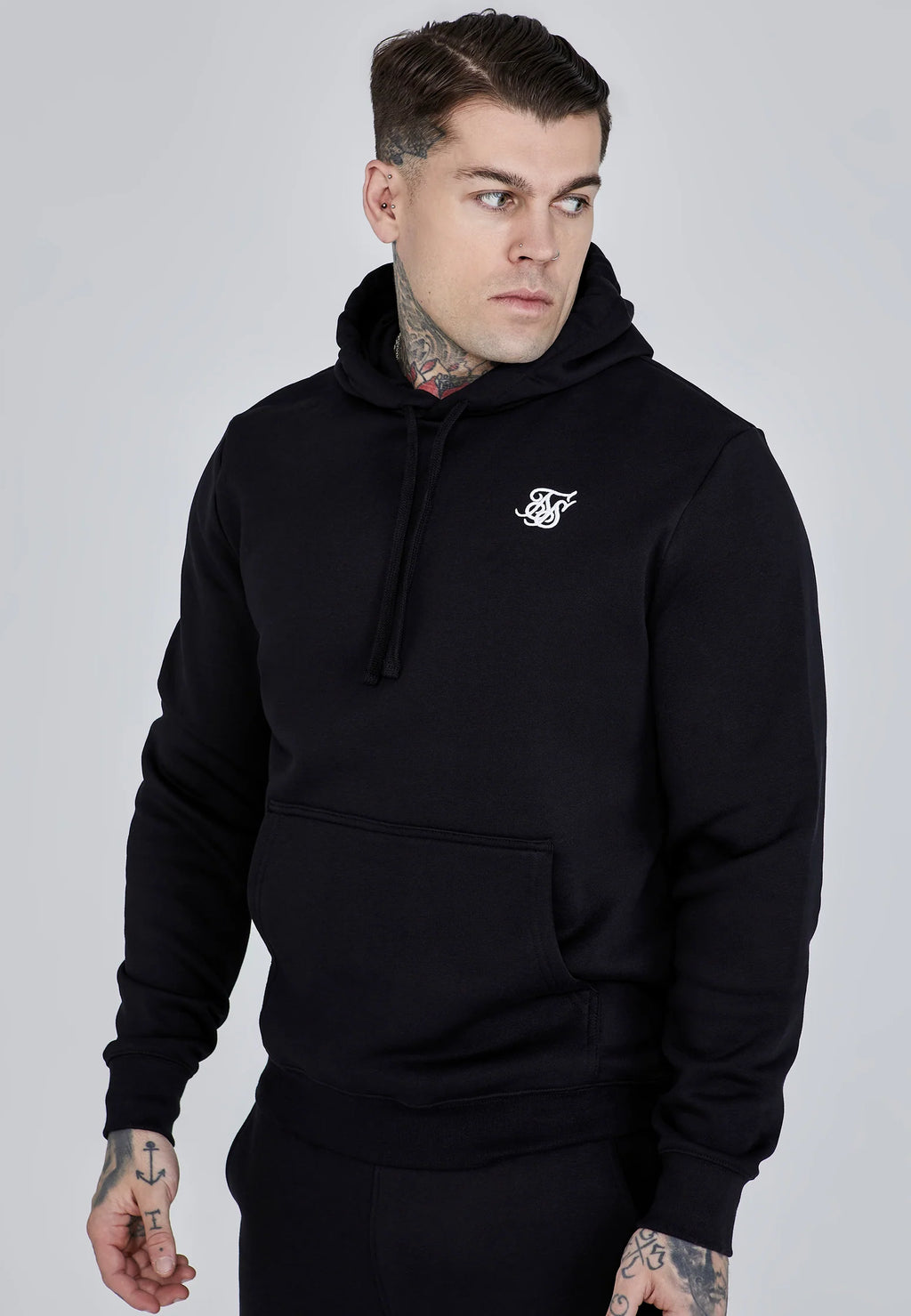 SikSilk Black Essentials Hoodie